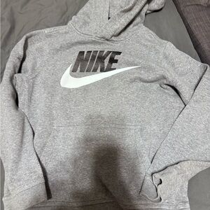 Nike Gray Hoodie Sweatshirt Iconic Logo